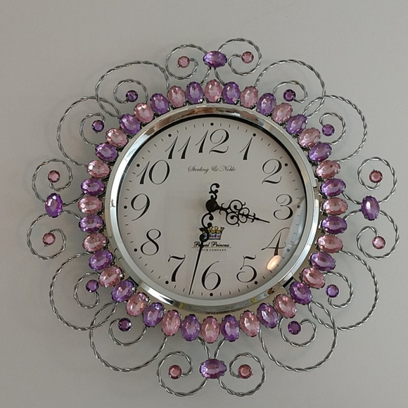 Royal Princess Other - Royal Princess Sterling & Noble Quartz Gem Clock